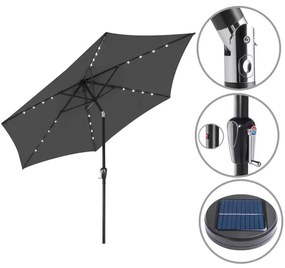 Deuba Umbrelă solară LED Miami Ø270 cm - antracit