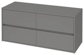 Dulap pentru lavoar, 53x120x45 cm, 4 sertare, gri Gri