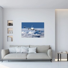 Tablou - Avion în nori (90x60 cm)