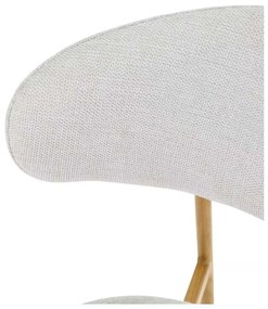 Scaun de bucătărie Sally D II, crem / stejar