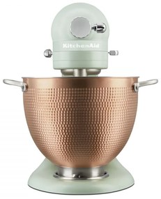 Mixer planetar KitchenAid Artisan Blossom Exclusive Design 5KSM180LEELB, 300W, 4.7L, Actionare directa, 10 viteze, Cap inclinat, Bol din cupru forjat, Verde deschis