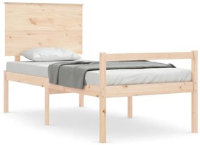 3195471 vidaXL Cadru de pat senior cu tăblie, 100x200 cm, lemn masiv