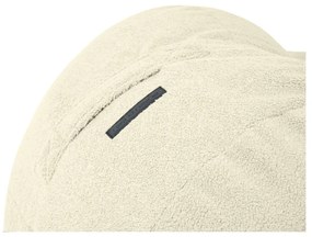 Fotoliu puf pentru copii crem cu tapițerie din țesătură bouclé Roll 80 – SLOWDOWN