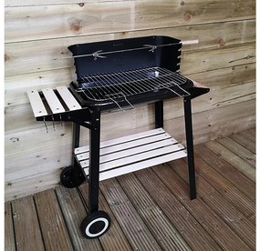 Gratar mobil cu masa de depozitare BBQ 83 x 45 cm