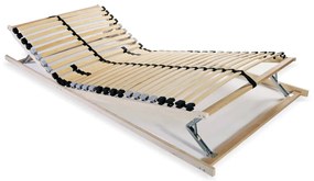 vidaXL Bază pat cu șipci, 28 șipci, 7 zone, 90 x 200 cm