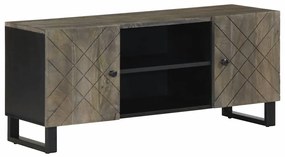 vidaXL Comodă TV, negru, 105x33x46 cm, lemn masiv de mango