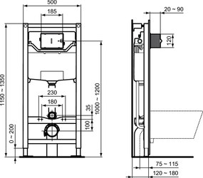 Rezervor IDEAL STANDARD ingropat rigips Prosys R020467