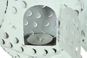 Decorațiune de perete tip pește, stil marin decorativ, culoare albastru deschis, din metal, „Fish”