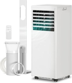 HOMCOM Climatizor mobil 9000 BTU, climatizor portabil 4-în-1, răcire, dezumidificator, ventilator, mod noapte | Aosom Romania