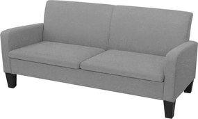 vidaXL Canapea cu 3 locuri, 180 x 65 x 76 cm, gri deschis
