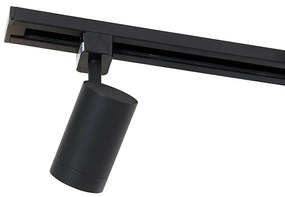 Sistem de șine monofazat cu 3 spoturi și 3 lămpi suspendate negre - Cavalux Jeana