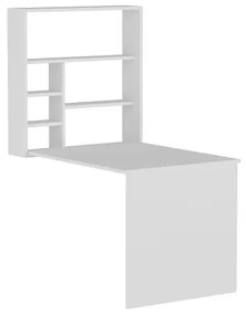 Masă de lucru cu raft SEDIR 154,2x90 cm alb