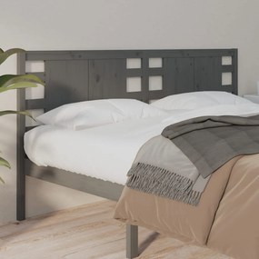 vidaXL Tăblie de pat, gri, 126x4x100 cm, lemn masiv de pin