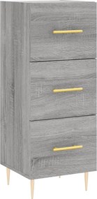 vidaXL Servantă, gri sonoma, 34,5x34x90 cm, lemn compozit