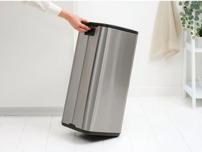 Coș de gunoi argintiu mat cu senzori de atingere din oțel 30 l Bo Touch – Brabantia