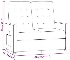 Fotoliu de masaj rabatabil cu 2 locuri, crem, material textil 1, Crem
