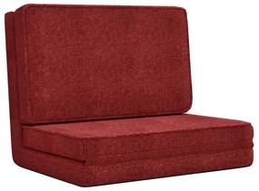 336557 vidaXL Scaun de podea pliabil, roșu vin, material textil