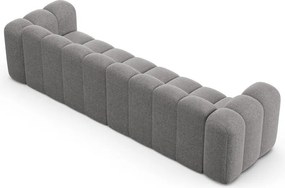 Canapea gri cu tapițerie din chenille 290 cm Lupine – Micadoni