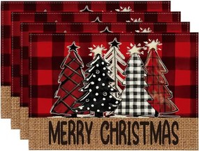 Napron de Craciun MERRY CHRISTMAS 30x45 cm, rosu
