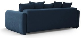 Canapea albastru-închis extensibilă, cu spațiu de depozitare 231 cm Elen – Micadoni