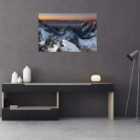 Tablou - Răsărit de soare în munți (90x60 cm)