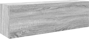 vidaXL Dulap perete baie, gri sonoma, 100x25x30 cm, lemn prelucrat
