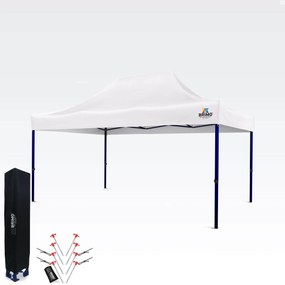 Cort expozițional 3x4,5m (oțel de 45mm) | Montare rapidă, durată lungă de viață - fara 3 pereti - Alb