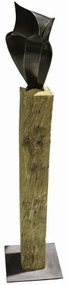Statueta bronz si stejar "Intelepciune", 138cm