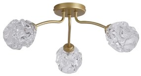 Lustra aplicata 3 becuri metal auriu Astral