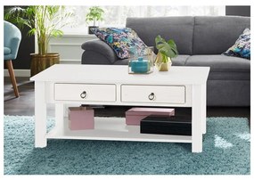 Măsuță de cafea din lemn de pin Støraa Inda, alb