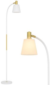 HOMCOM Lampadar de salon reglabil în înălțime 127-160 cm cu intrerupator, soclu E27, alb | Aosom Romania