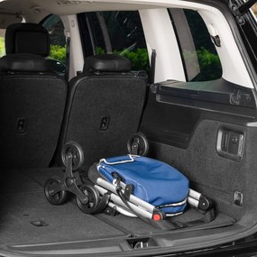 Deuba Coș de cumpărături cu roți - albastru