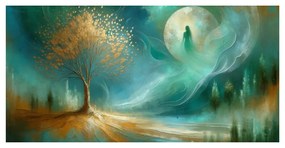 Tablou arborele vieții magic în noapte