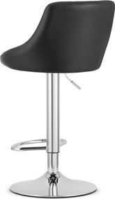 OFERTA Scaun de bar negru din piele ecologica KAST II. calitate secunda