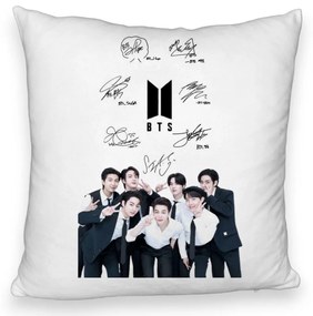 Perna Decorativa Fluffy BTS Army 3, 40x40 cm, Husa Detasabila, Burduf