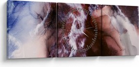 Tablou - Marmură violet N⁰3 (cu ceas) (90x30 cm)