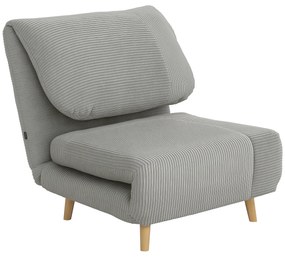 HOMCOM 2 în 1 Fotoliu extensibil Pat pentru oaspeți, cu suport reglabil Cord-Optik 82 cm x 89 cm x 83 cm Gri | Aosom Romania