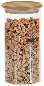 Recipient din sticlă cu capac de bambus, 1,2 L, KESPER