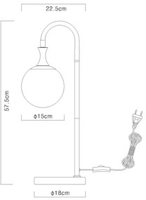 Lampă de masă Globo 15885T DALTON 1xE27ILLU/10W/230V