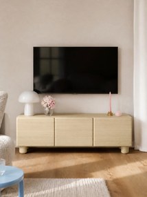 Comodă TV Arlo 150 cm cu trei uși - stejar Vicenza