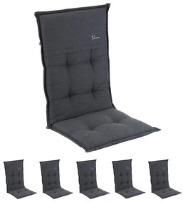 Coburg, pernă, pernă pentru fotoliu, spătar înalt, pernă scaun de grădină, poliester, 53 × 117 × 9 cm
