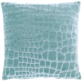 Perna decorativa de catifea NANOU 45x45 cm, albastra
