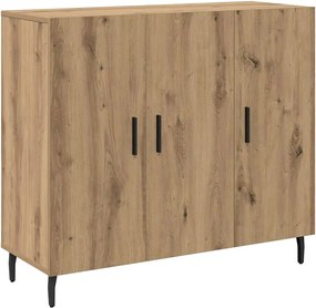 vidaXL Bufet Stejar Artizanal 90 x 34 x 80 cm Lemn compozit