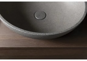 Sapho - Lavoar pentru blat TURF Ø 44 cm, beton/granit negru