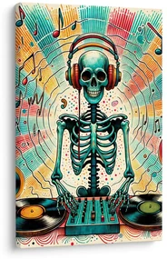 Tablou DJ schelet colorat