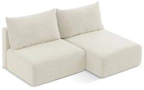 Colțar crem extensibil/cu spațiu de depozitare (cu colț pe partea dreaptă) Kalena – Makamii