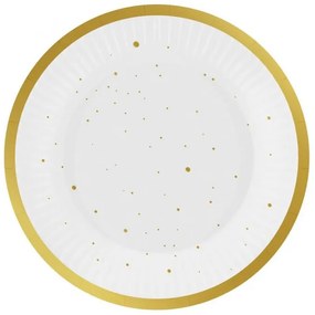 Colorat Gold Celebrate Farfurie de hârtie aurie 6 buc 18 cm