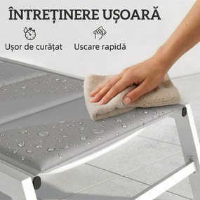 Outsunny Șezlong basculant pentru plajă | Aosom Romania