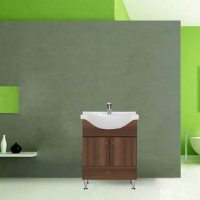 Dulap inferior Bianca Plus 65 cu lavoar, culoare Aida nuc