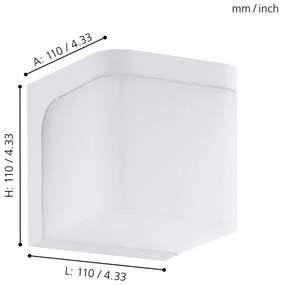 Eglo 96255 - LED Corp de iluminat perete exterior JORBA LED/4,9W/230V IP44